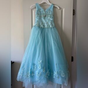 Tiffany Designs Light Blue Formal Kids Dress